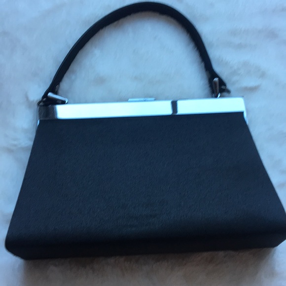 NWOT - Vintage-style Black Beaded Evening Bag - Picture 3 of 6